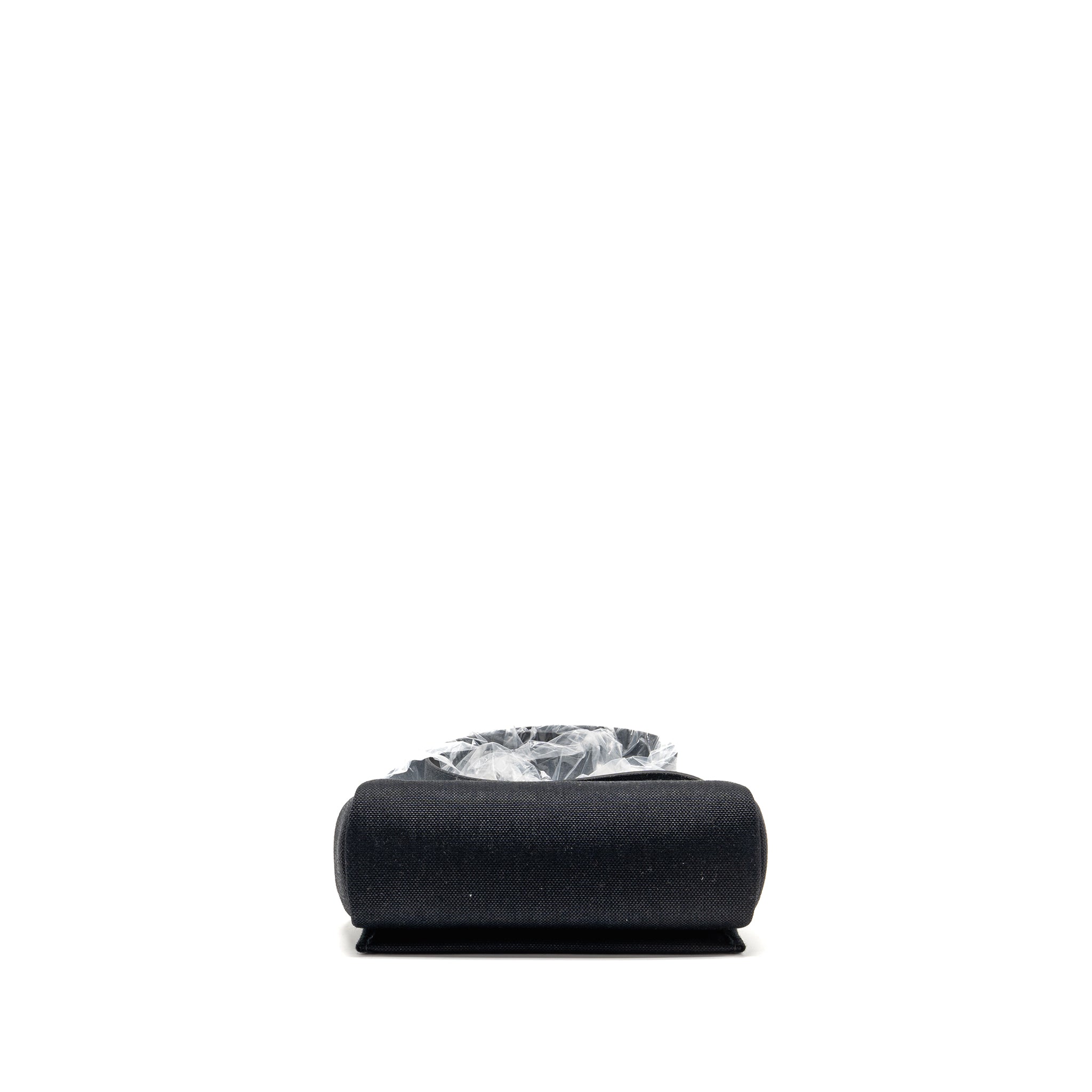 HERMES HERBAG MINI CANVAS/HUNTER LEATHER BLACK GHW