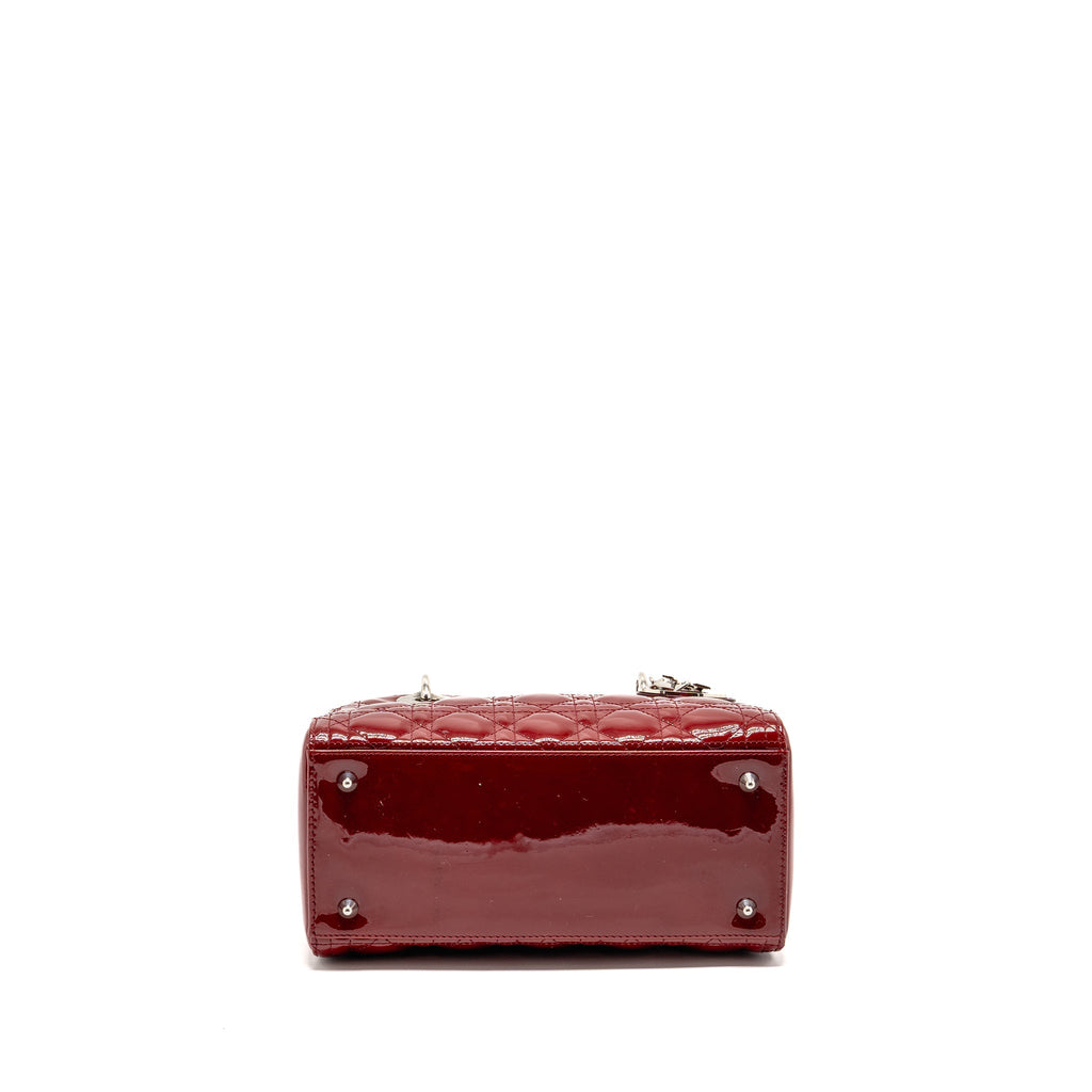 DIOR MEDIUM LADY DIOR PATENT RED SHW