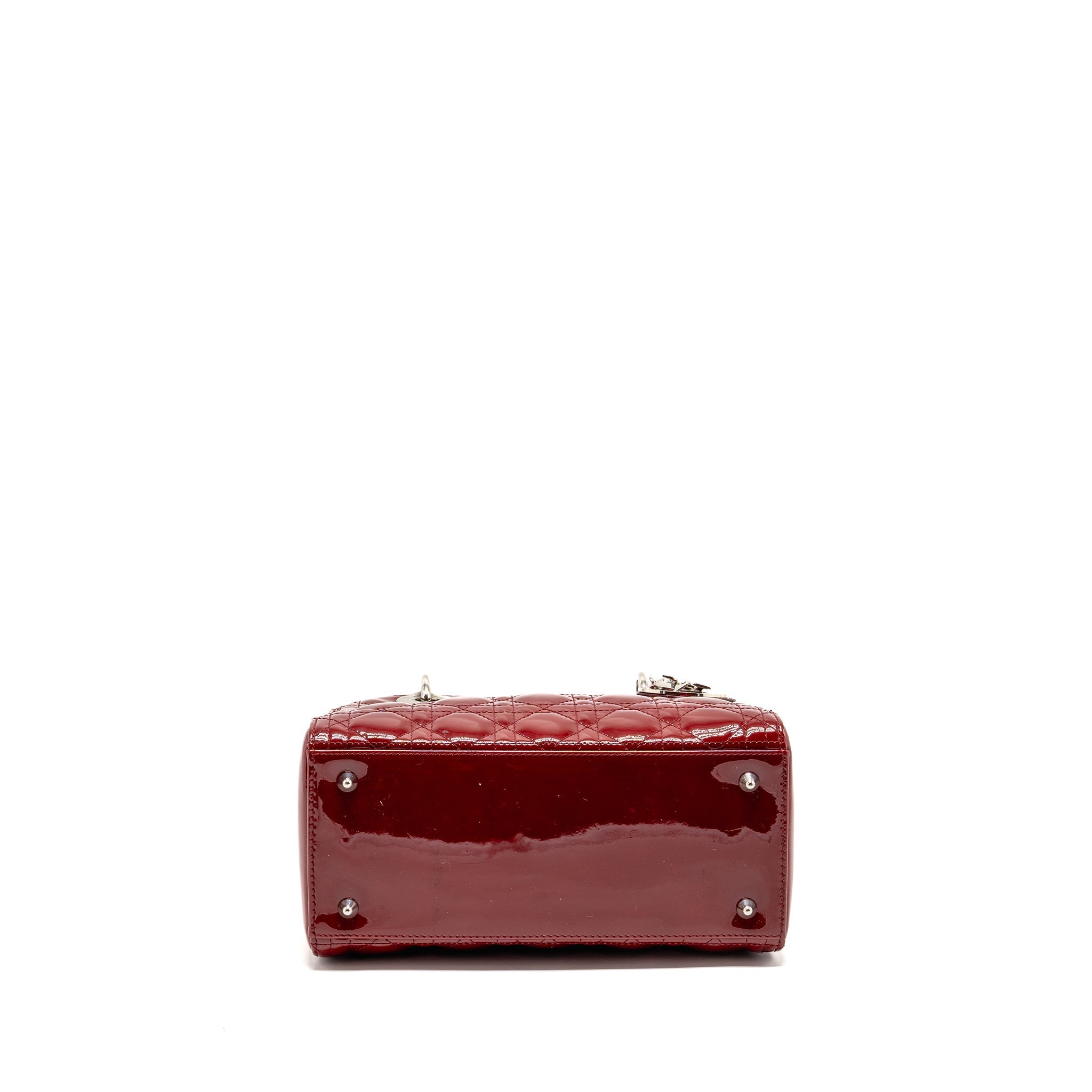 DIOR MEDIUM LADY DIOR PATENT RED SHW