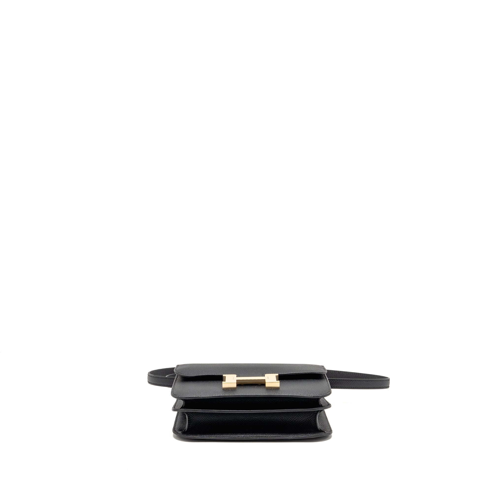 HERMES MINI CONSTANCE EPSOM BLACK BRUSHED GHW