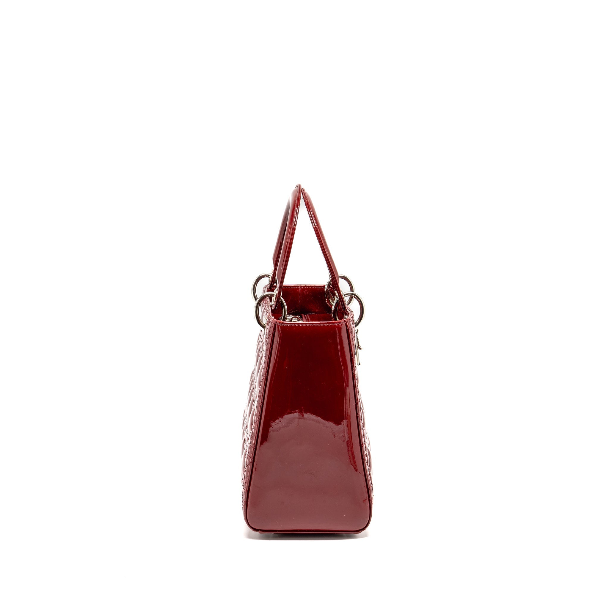 DIOR MEDIUM LADY DIOR PATENT RED SHW