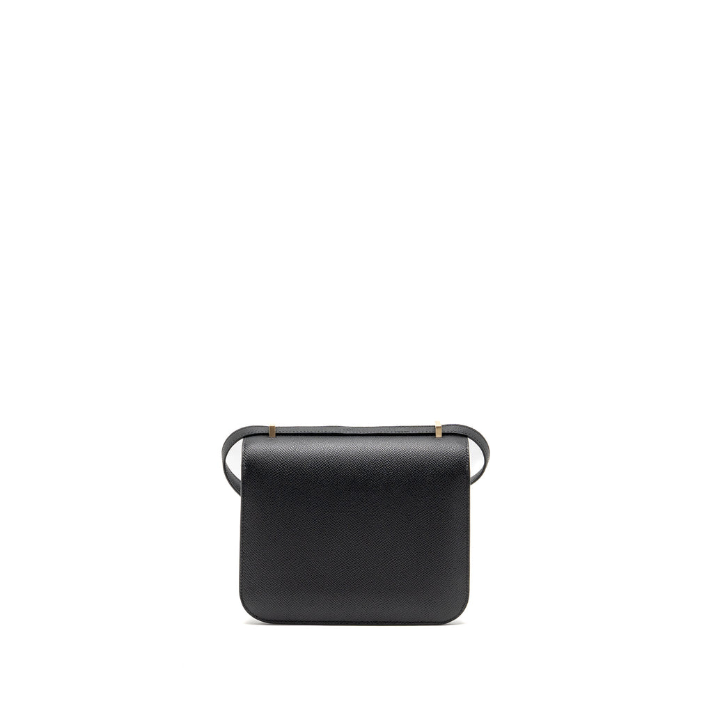 HERMES MINI CONSTANCE EPSOM BLACK BRUSHED GHW