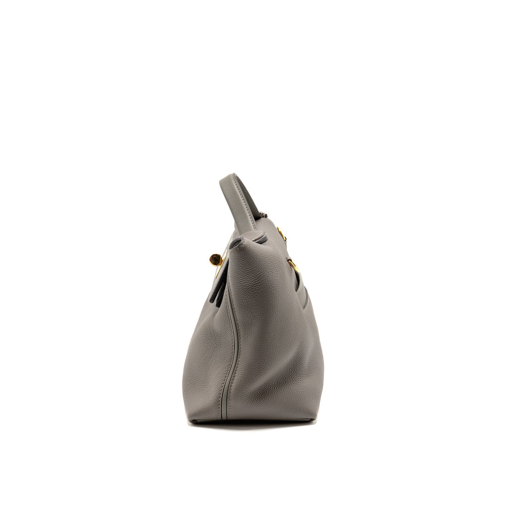 HERMES 2424 24/24-29 BAG TOGO/SWIFT GRIS MEYER GHW