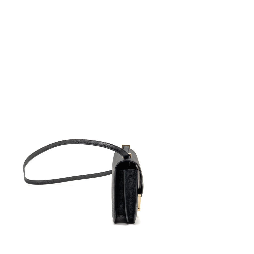 HERMES MINI CONSTANCE EPSOM BLACK BRUSHED GHW