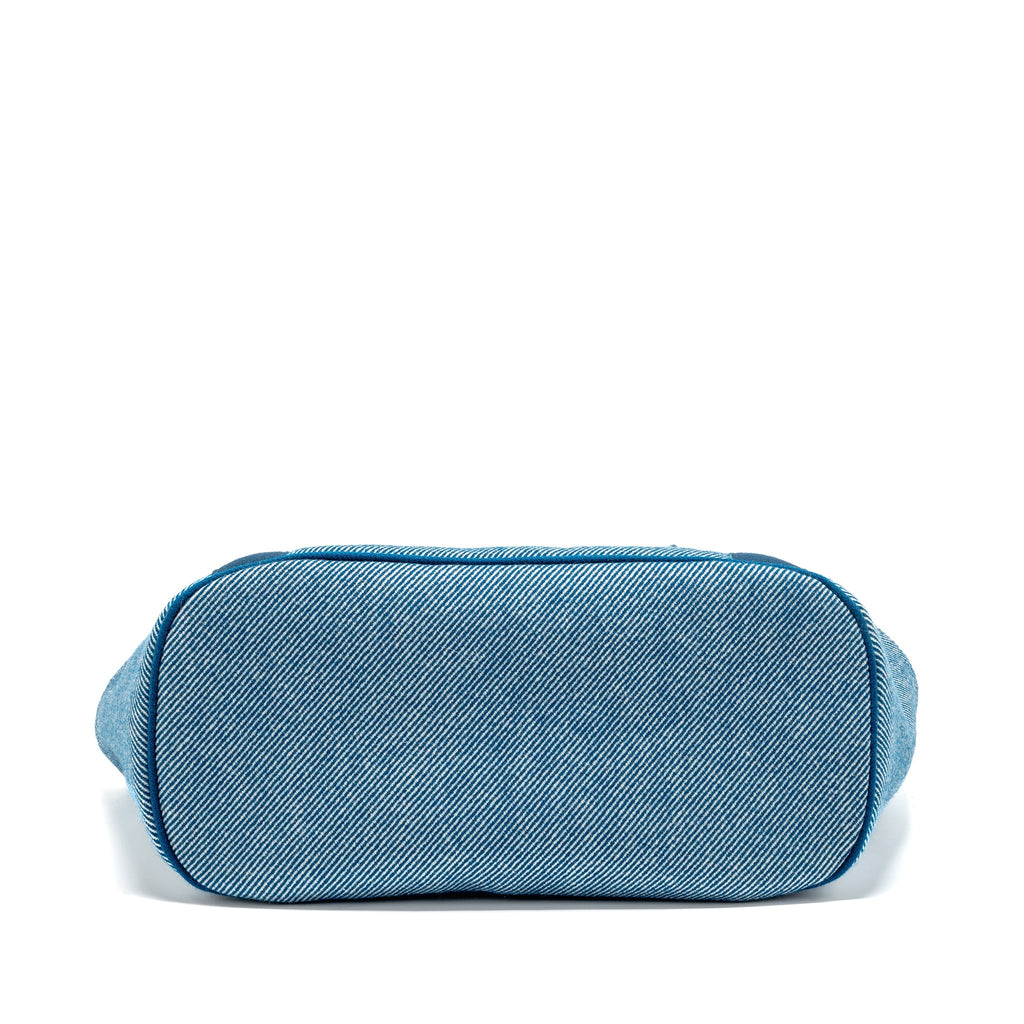 HERMES CABRIOLE NAPPY BAG COTTON CANVAS BLUE/MULTICOLOUR SHW