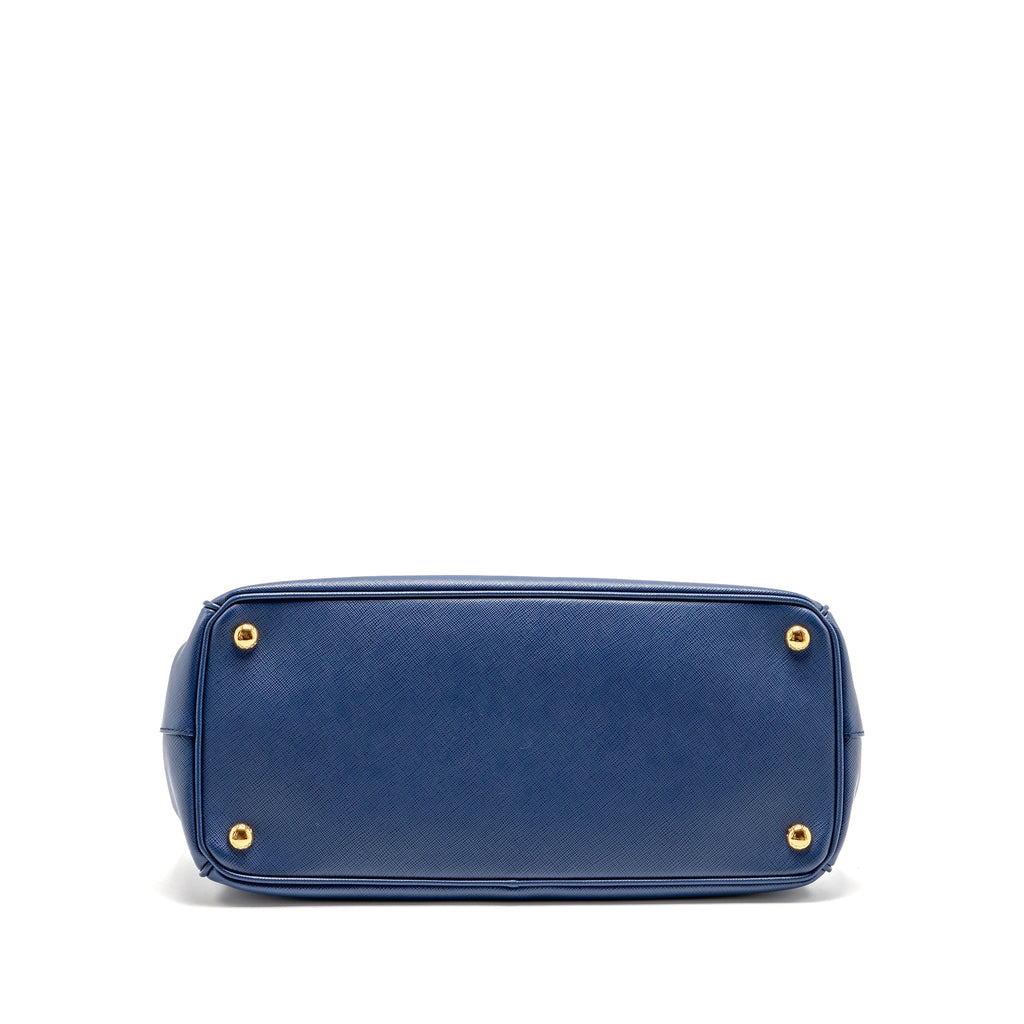 PRADA LARGE SAFFIANO TOTE BAG GALLERIA SAFFIANO LEATHER BLUETTE GHW
