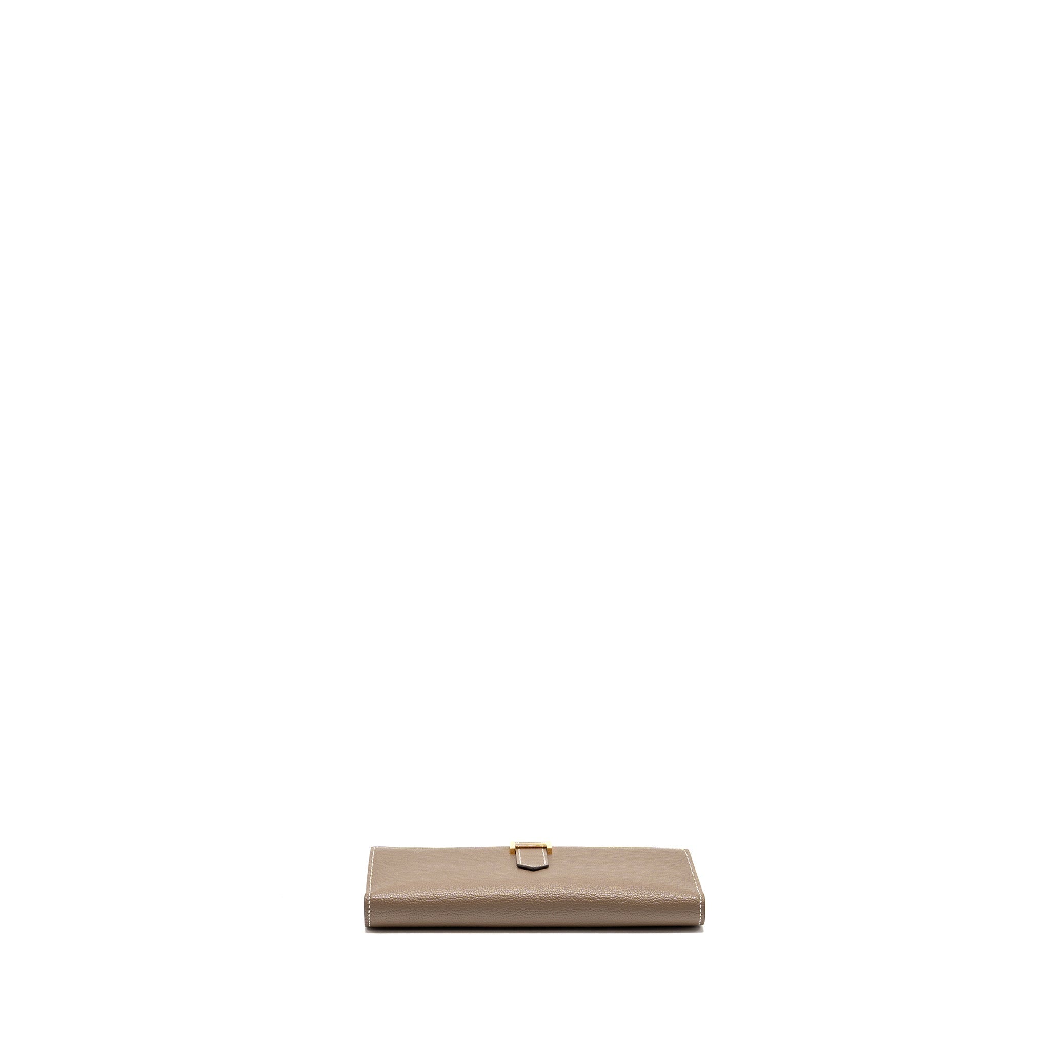 HERMES BEARN LONG WALLET CHÈVRE MYSORE ETOUPE GHW