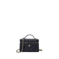 CHANEL 26P TOP HANDLE VANITY DENIM DARK BLUE LGHW (MICROCHIP)