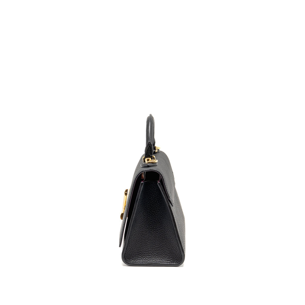 LOUIS VUITTON TWIST ONE HANDLE PM TAURILLON LEATHER BLACK/PINK GHW