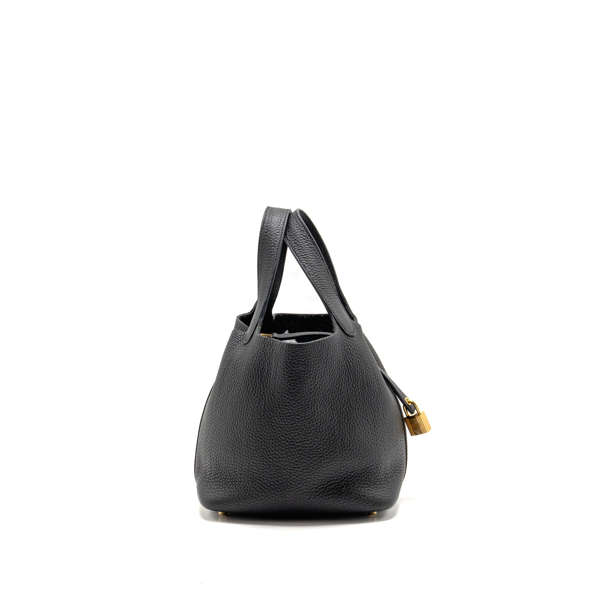 HERMES PICOTIN 18 LOCK BAG CLEMENCE BLACK GHW