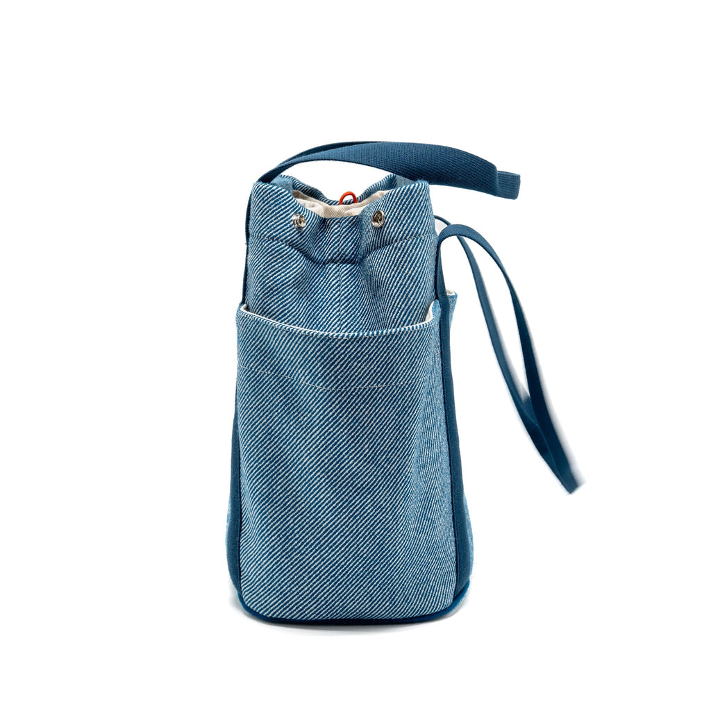 HERMES CABRIOLE NAPPY BAG COTTON CANVAS BLUE/MULTICOLOUR SHW