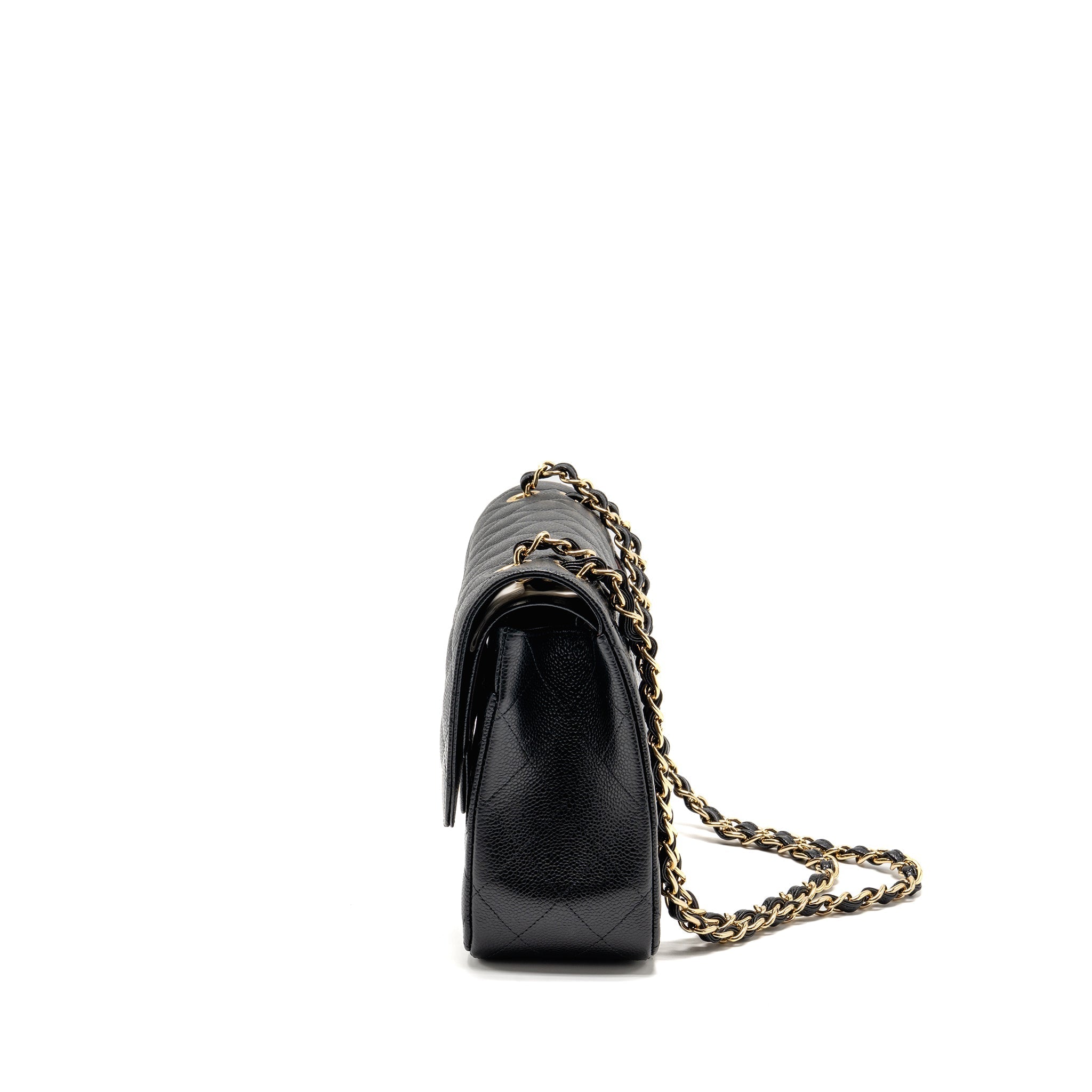 CHANEL JUMBO CLASSIC DOUBLE FLAP BAG CAVIAR BLACK GHW
