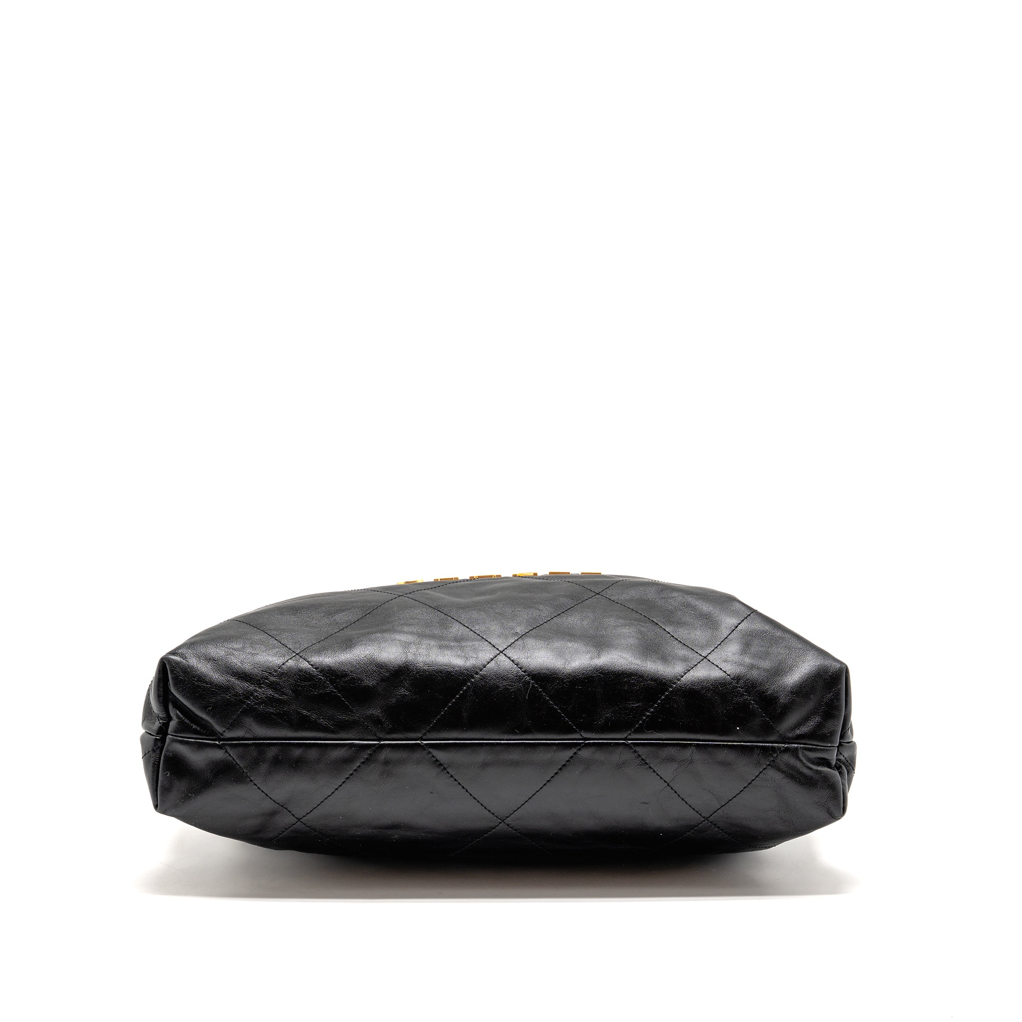CHANEL MEDIUM 22 BAG CALFSKIN BLACK GHW (MICROCHIP)