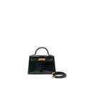 HERMES MINI KELLY II SHINY ALLIGATOR MISSISSIPPIENSIS 6O VERT CYPRES GHW