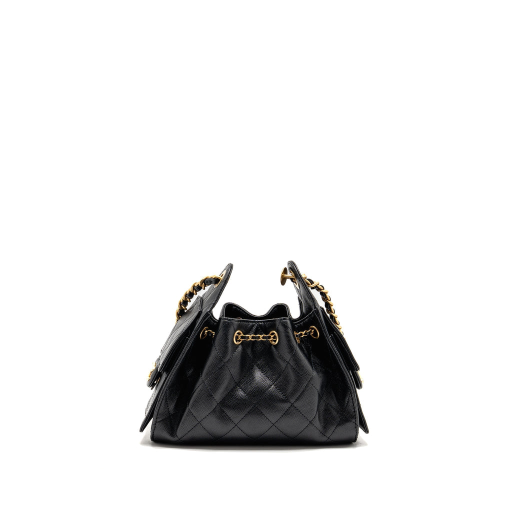 CHANEL MINI 25 BAG CAVIAR BLACK GHW (MICROCHIP)
