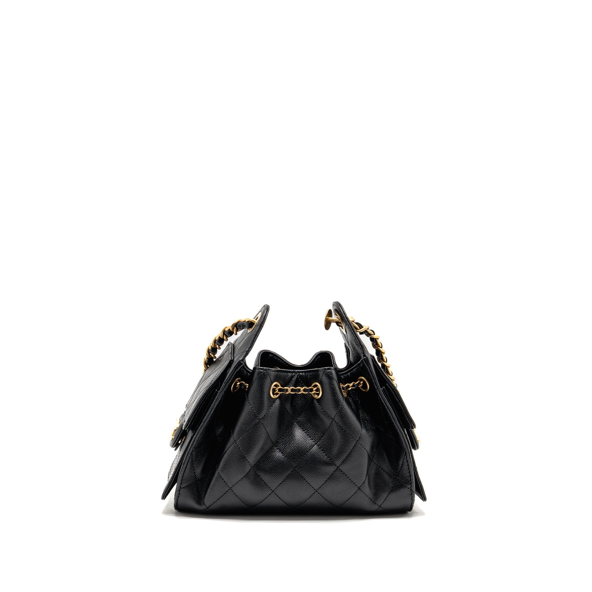 CHANEL MINI 25 BAG CAVIAR BLACK GHW (MICROCHIP)