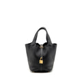 HERMES PICOTIN 18 LOCK BAG CLEMENCE BLACK GHW