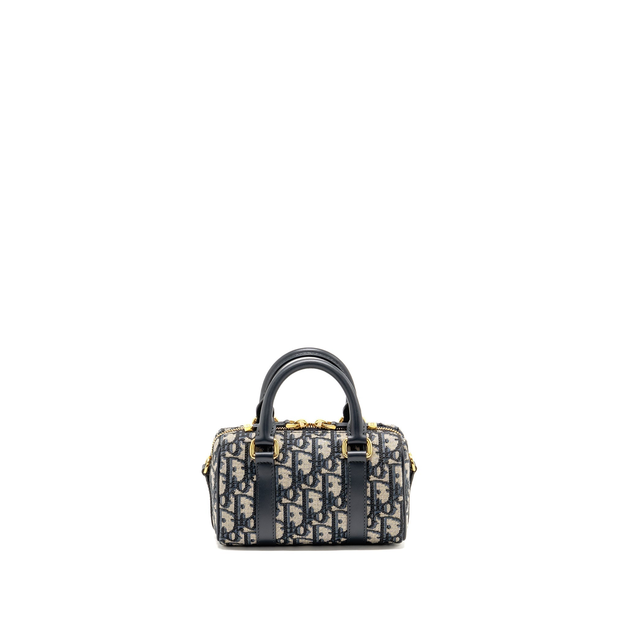 DIOR GROOVE 17 BAG NANO BLUE OBLIQUE CANVAS GHW