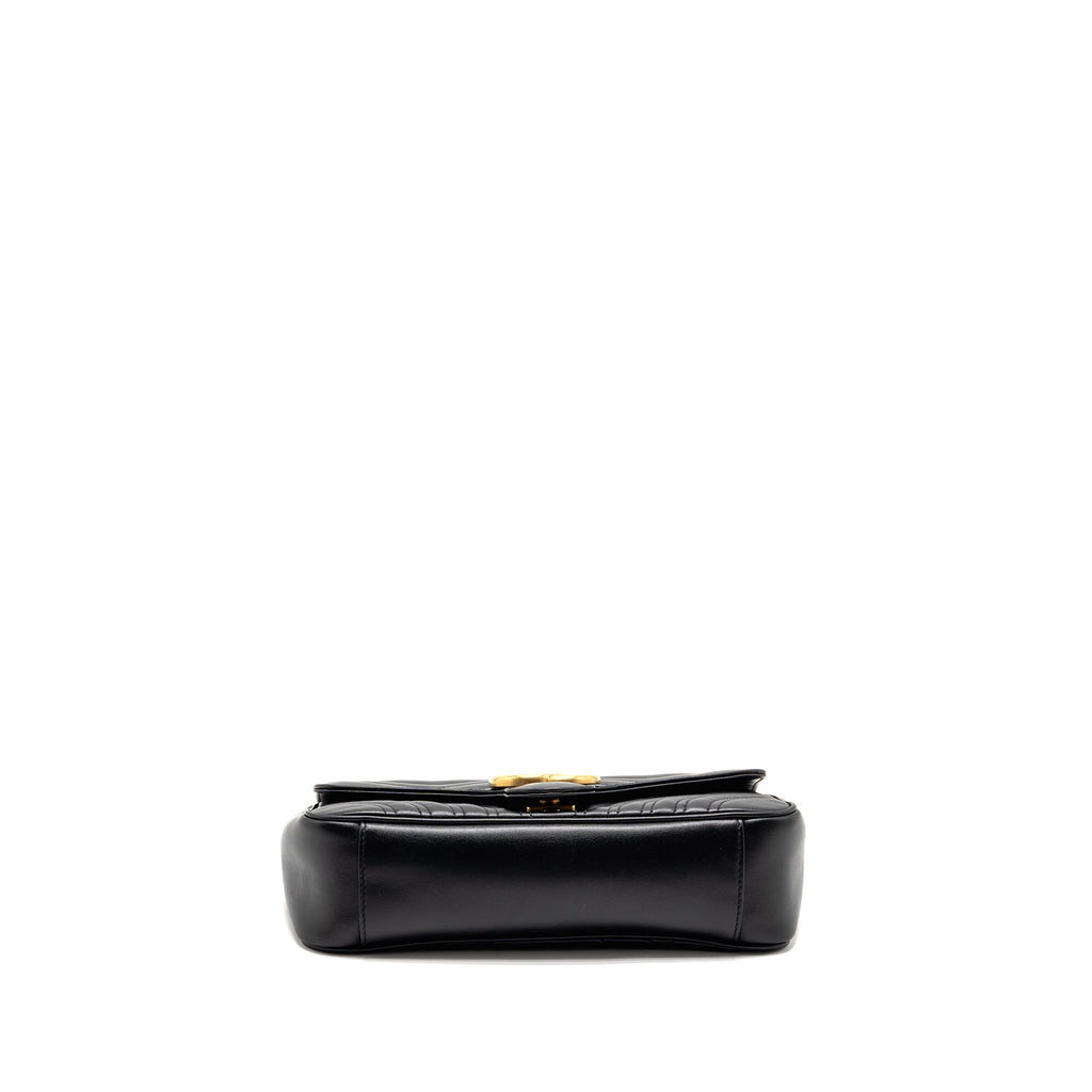 GUCCI MEDIUM GG MARMONT BAG CALFSKIN BLACK GHW