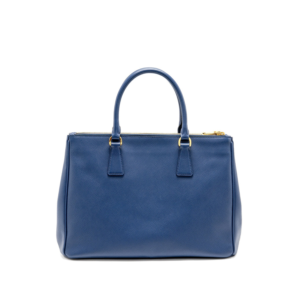 PRADA LARGE SAFFIANO TOTE BAG GALLERIA SAFFIANO LEATHER BLUETTE GHW