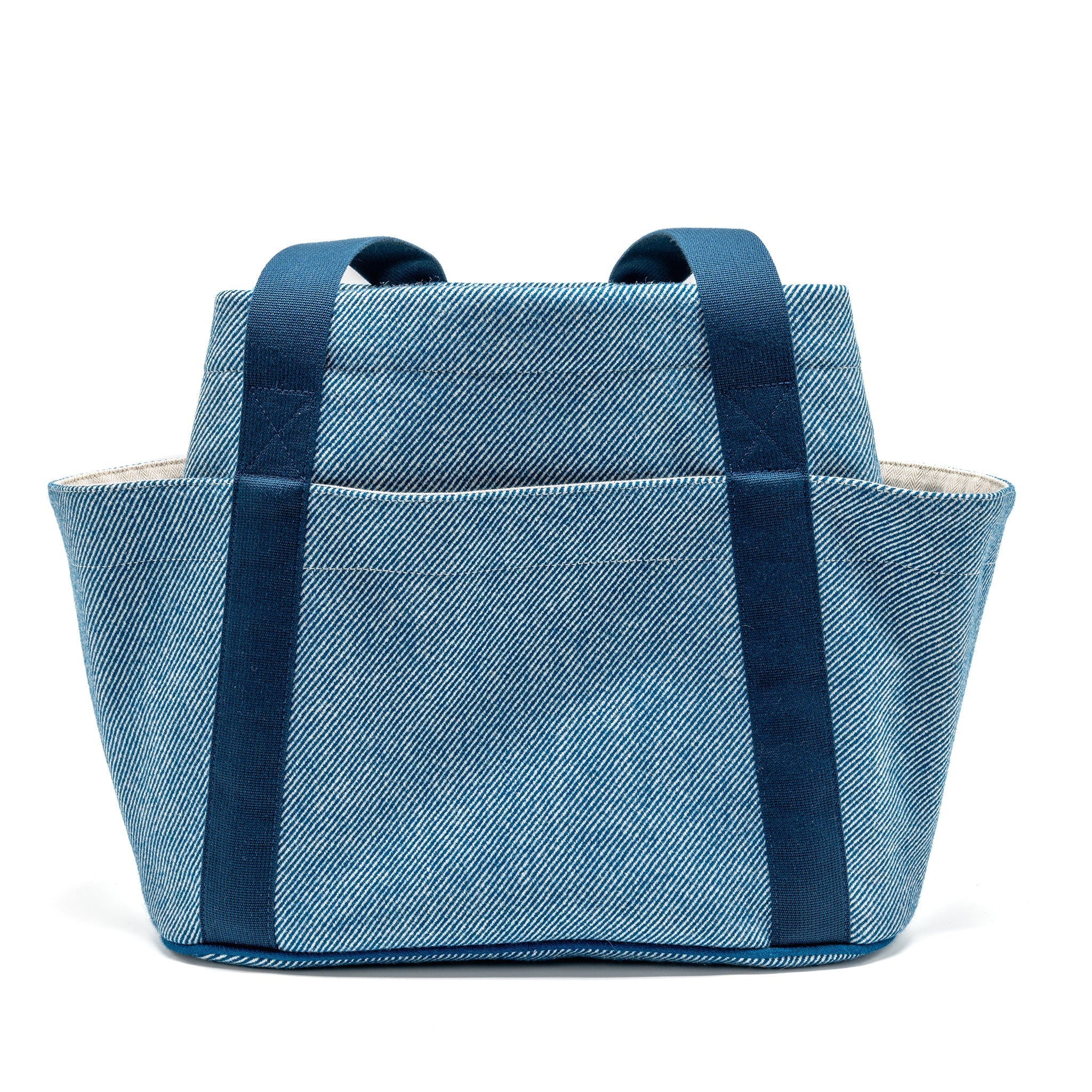 HERMES CABRIOLE NAPPY BAG COTTON CANVAS BLUE/MULTICOLOUR SHW