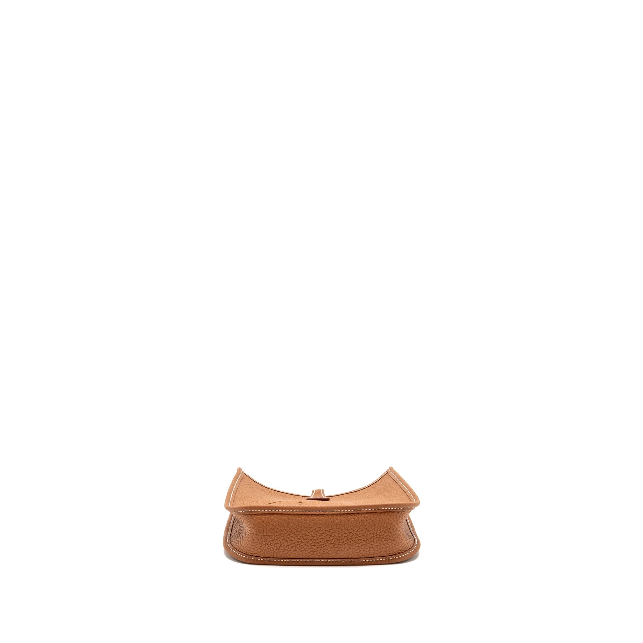 HERMES MINI EVELYNE CLEMENCE GOLD WITH GOLD-BLANC STRAP SHW