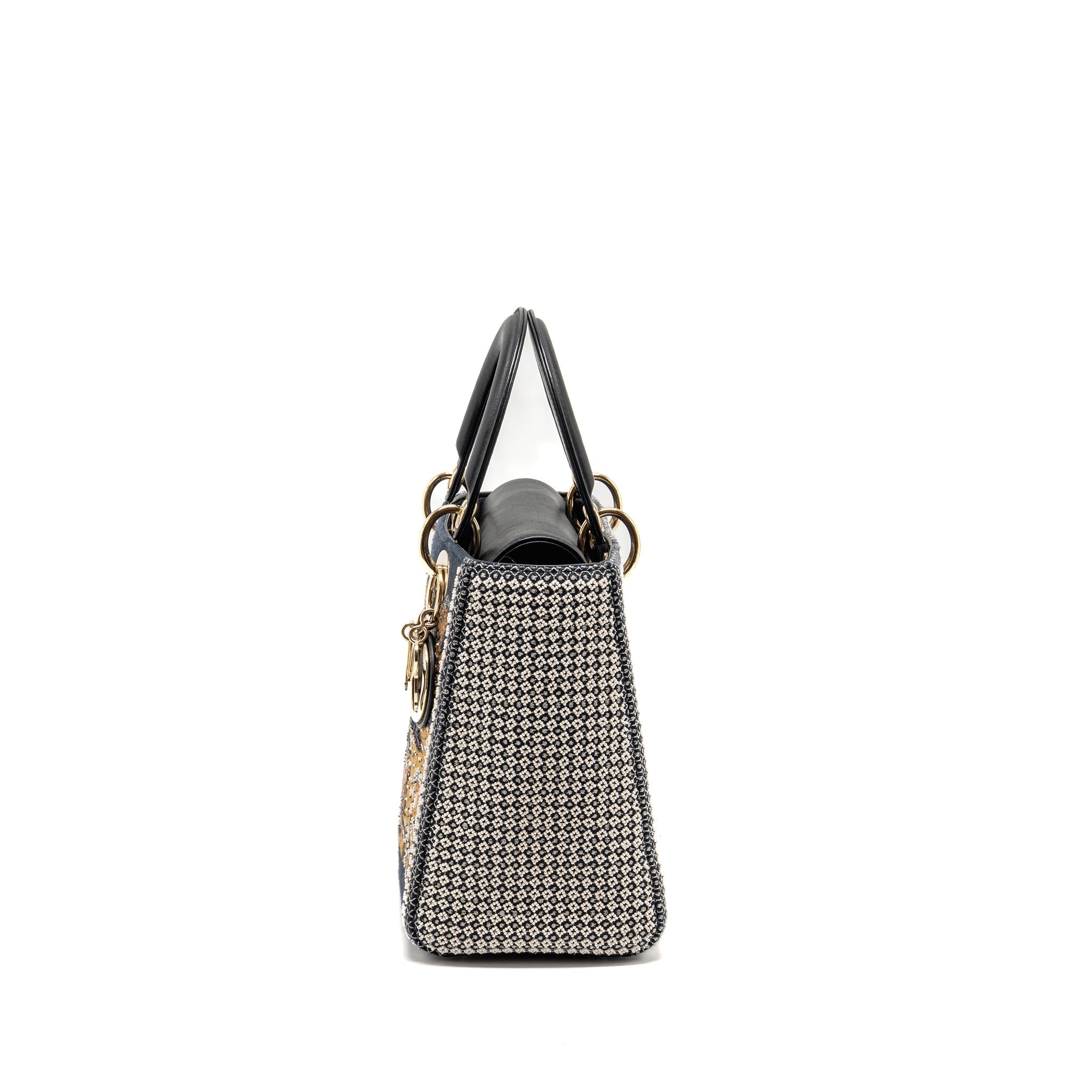 DIOR MEDIUM LADY DIOR LA FORCE LIMITED EDITION CALFSKIN/FABRIC MULTICOLOUR LGHW