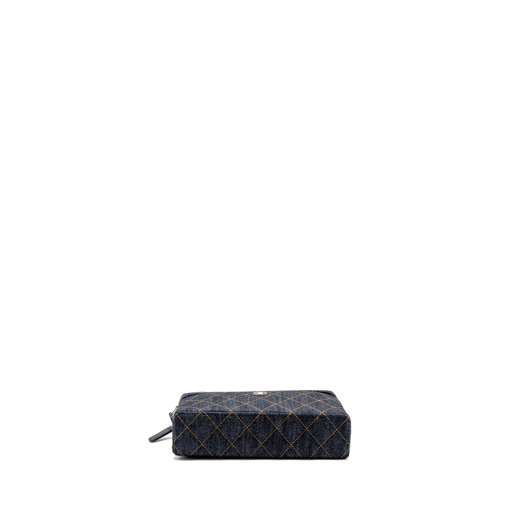 CHANEL 26P TOP HANDLE VANITY DENIM DARK BLUE LGHW (MICROCHIP)
