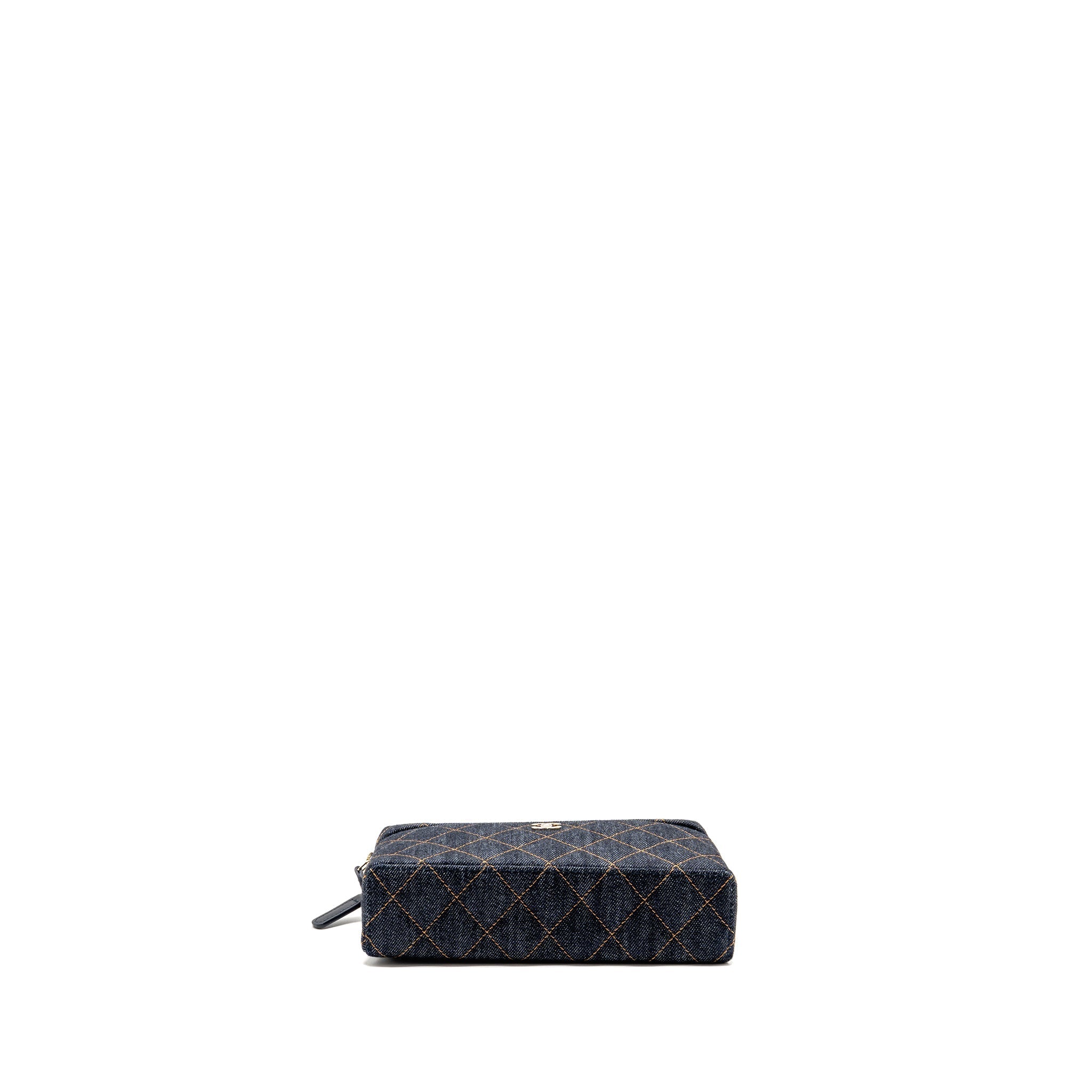 CHANEL 26P TOP HANDLE VANITY DENIM DARK BLUE LGHW (MICROCHIP)