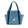 HERMES CABRIOLE NAPPY BAG COTTON CANVAS BLUE/MULTICOLOUR SHW