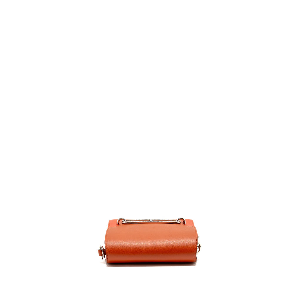 HERMES MINI ROULIS EVERCOLOR BICOLOR CAPUCINE/TERRE BATTUE SHW