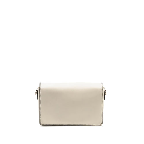 DIOR DIOREVOLUTION FLAP BAG CALFSKIN WHITE SHW