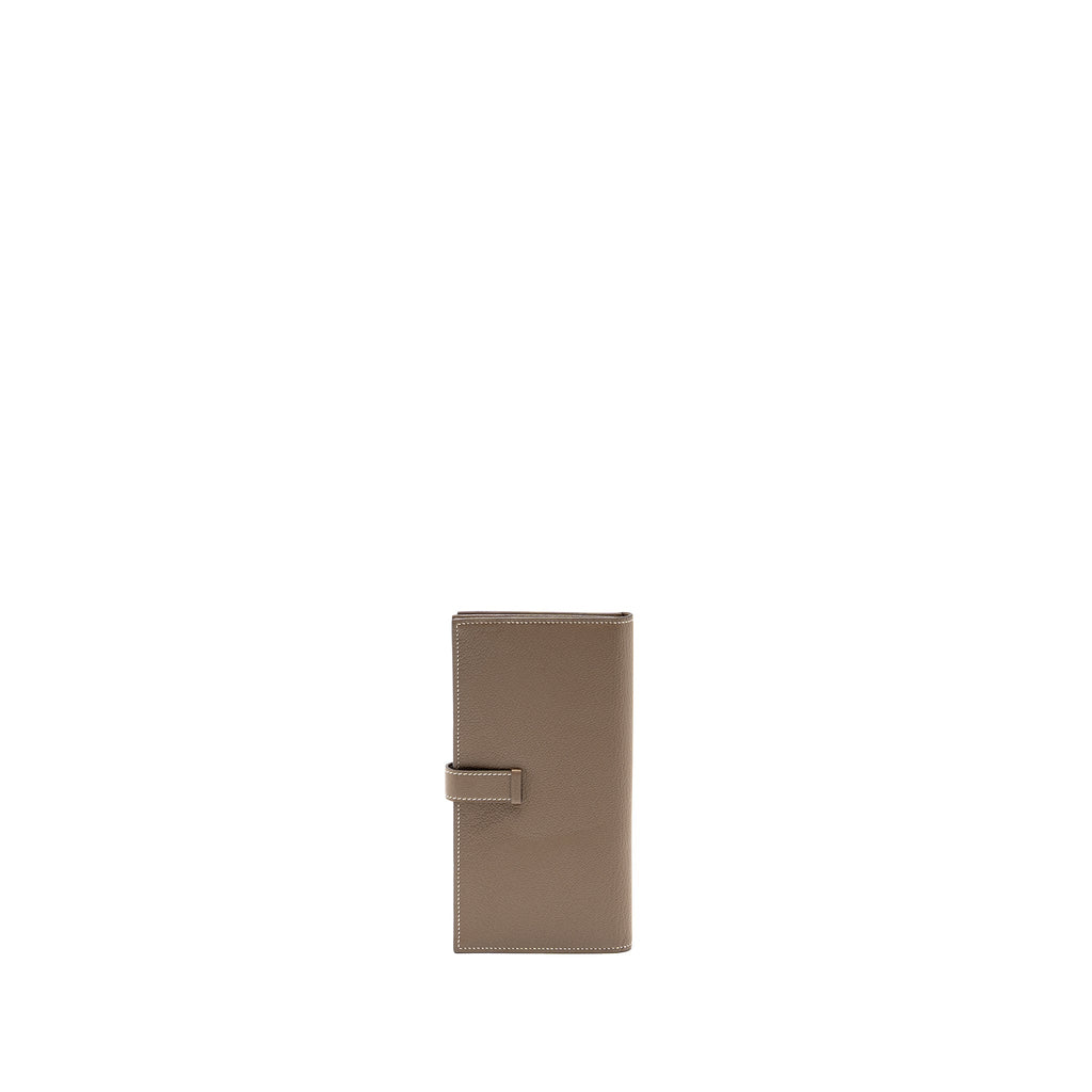 HERMES BEARN LONG WALLET CHÈVRE MYSORE ETOUPE GHW