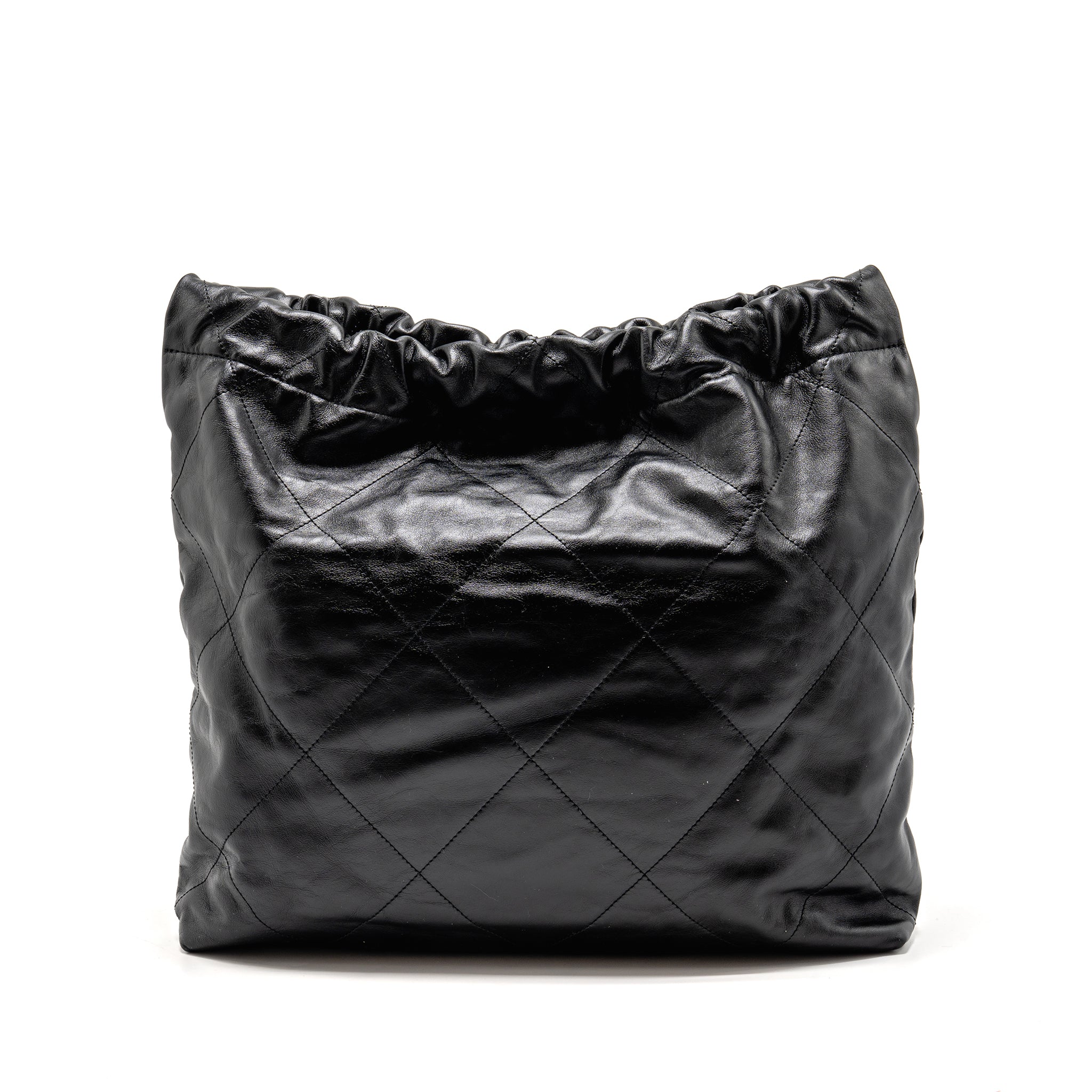 CHANEL MEDIUM 22 BAG CALFSKIN BLACK GHW (MICROCHIP)
