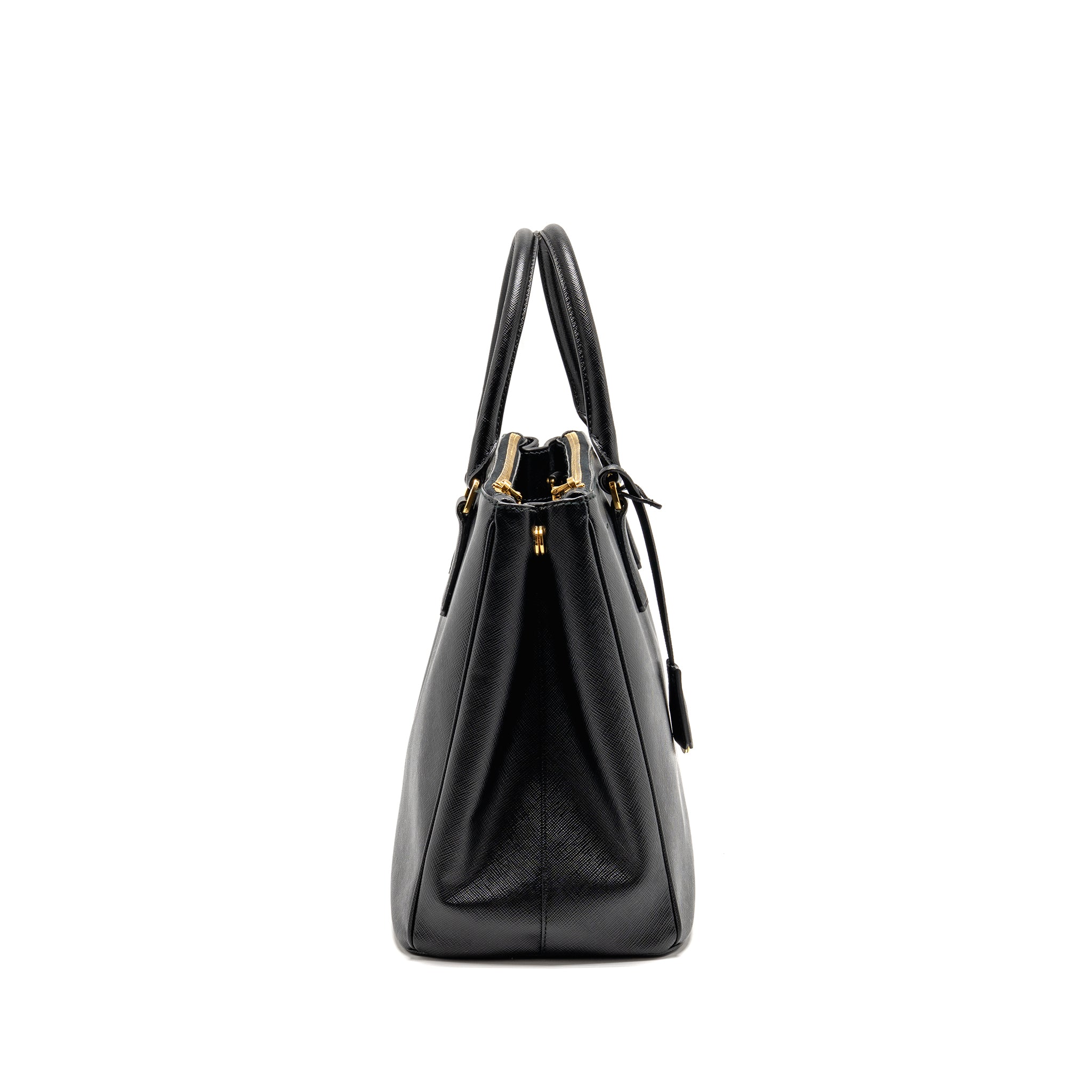 PRADA LARGE SAFFIANO TOTE BAG LEATHER BLACK GHW
