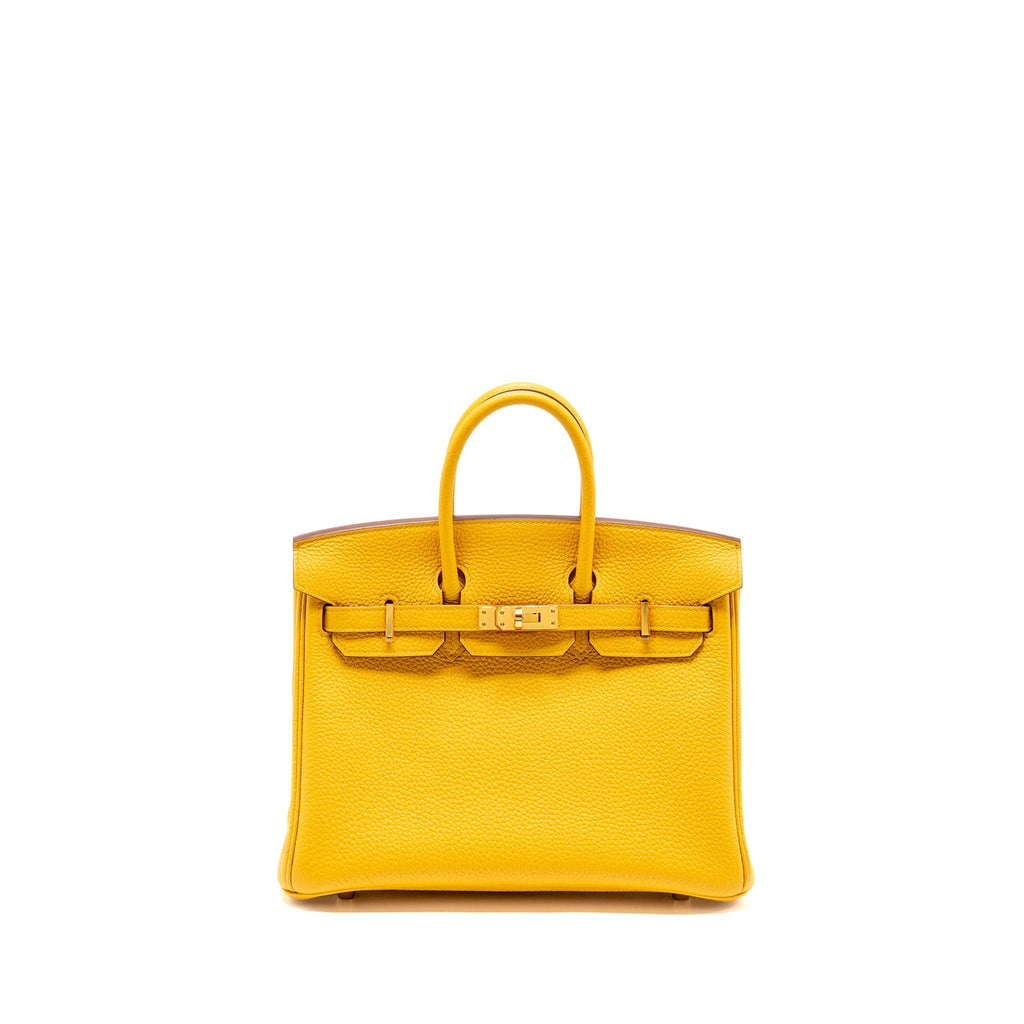 HERMES BIRKIN 25 TOGO 9D JAUNE AMBER GHW
