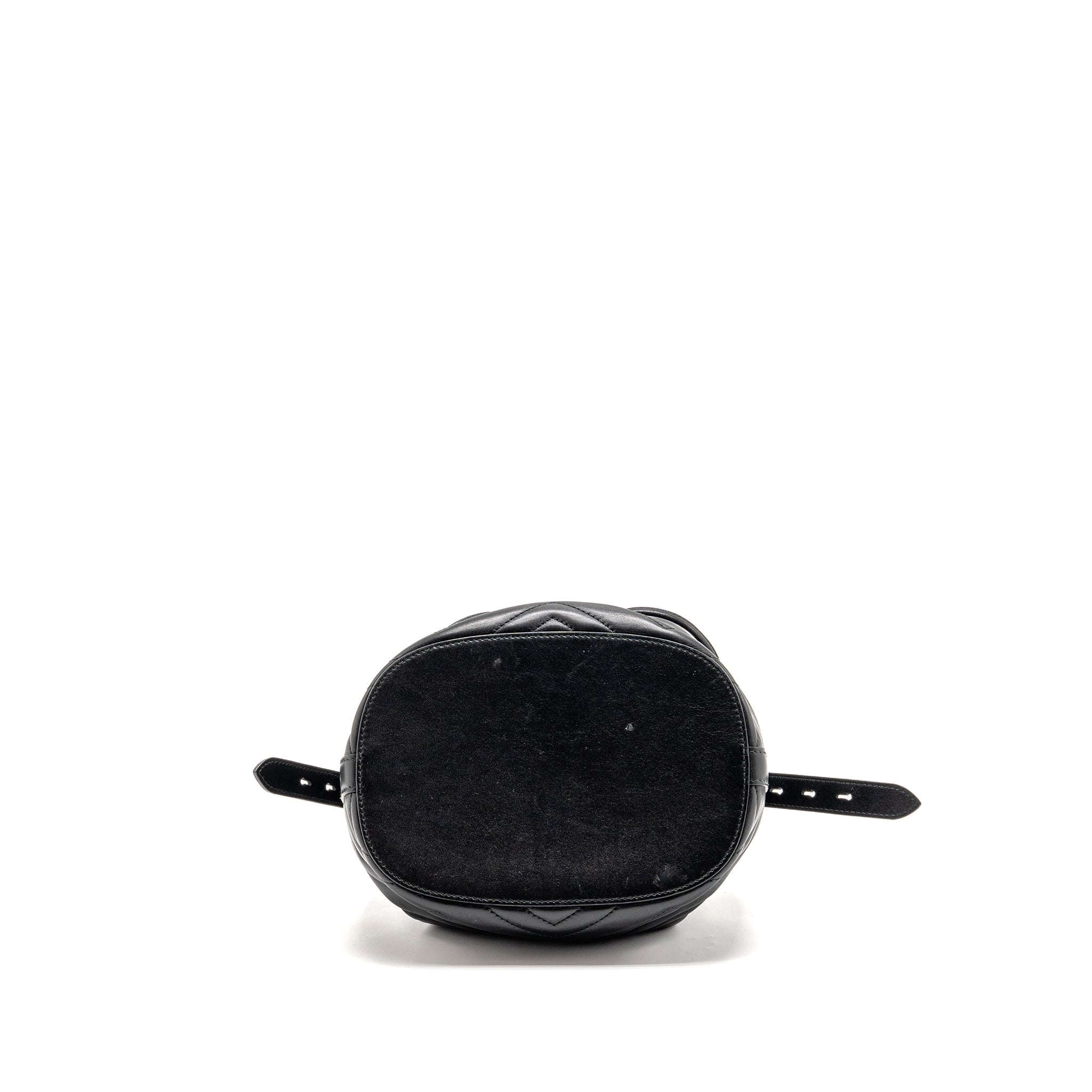 GUCCI GG MARMONT BUCKET BAG CALFSKIN BLACK GHW