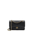 CHANEL MEDIUM CLASSIC DOUBLE FLAP BAG CAVIAR BLACK GHW