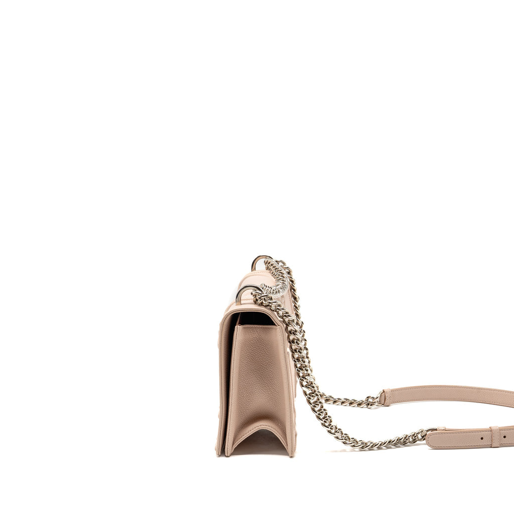 DIOR MEDIUM DIORAMA GRAINED CALFSKIN LIGHT PINK SHW