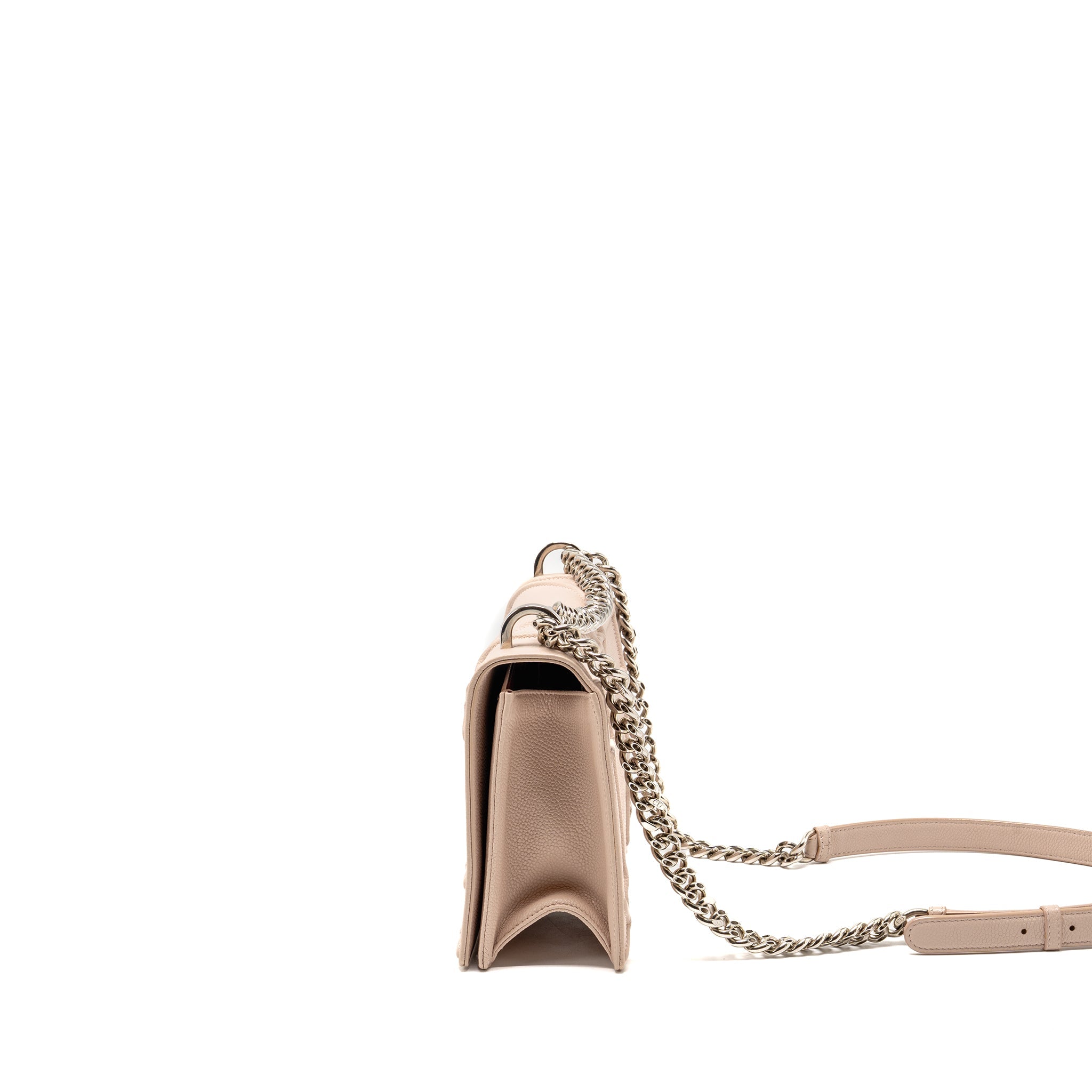 DIOR MEDIUM DIORAMA GRAINED CALFSKIN LIGHT PINK SHW