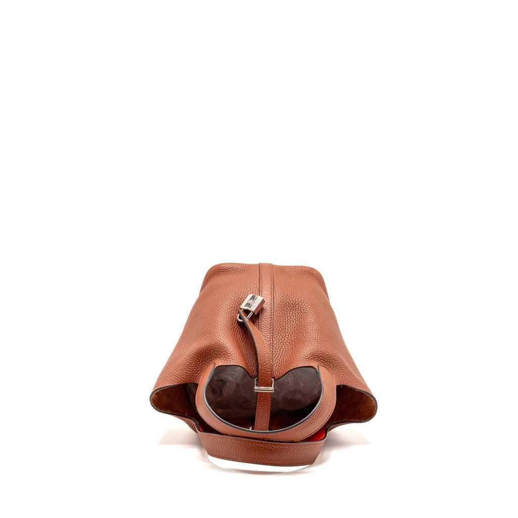 HERMES PICOTIN 18 LOCK BAG CLEMENCE CUIVRE/CAPUCINE SHW