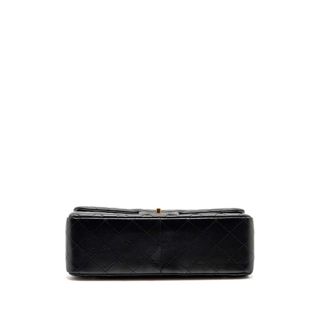 CHANEL JUMBO CLASSIC DOUBLE FLAP BAG LAMBSKIN BLACK GHW