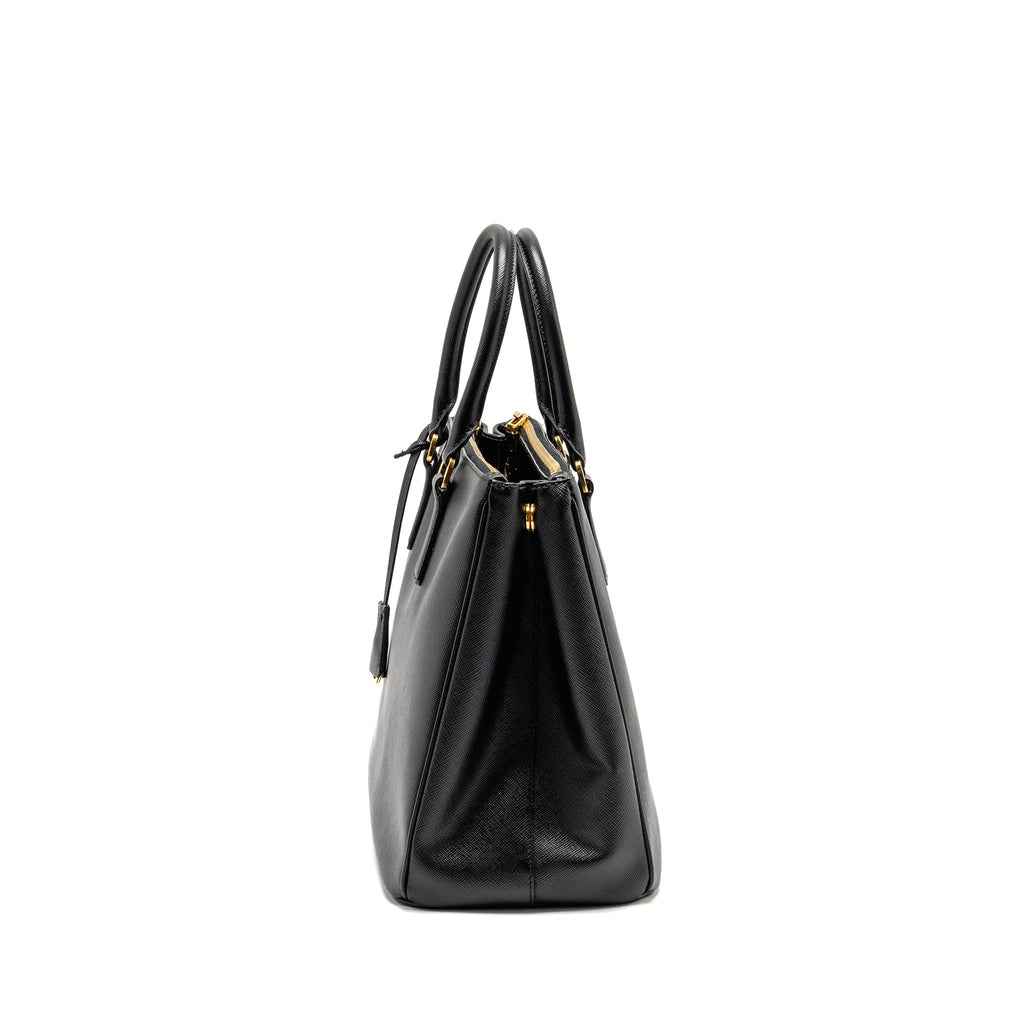 PRADA LARGE SAFFIANO TOTE BAG LEATHER BLACK GHW