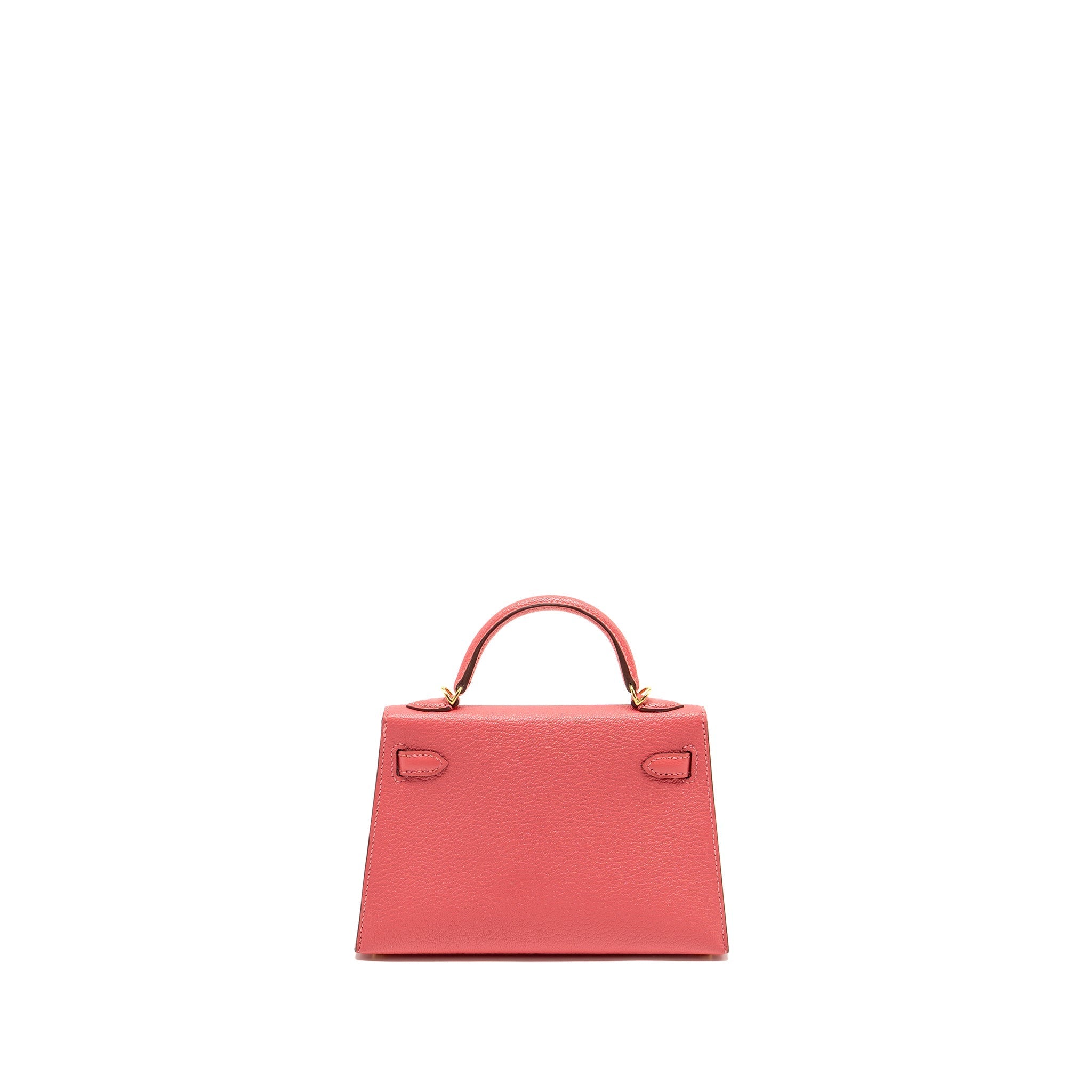 HERMES MINI KELLY II CHÈVRE MYSORE ROSE AZALEE GHW