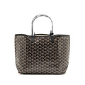 GOYARD SAINT LOUIS PM TOTE GOYARDINE CANVAS/CALFSKIN BLACK SHW