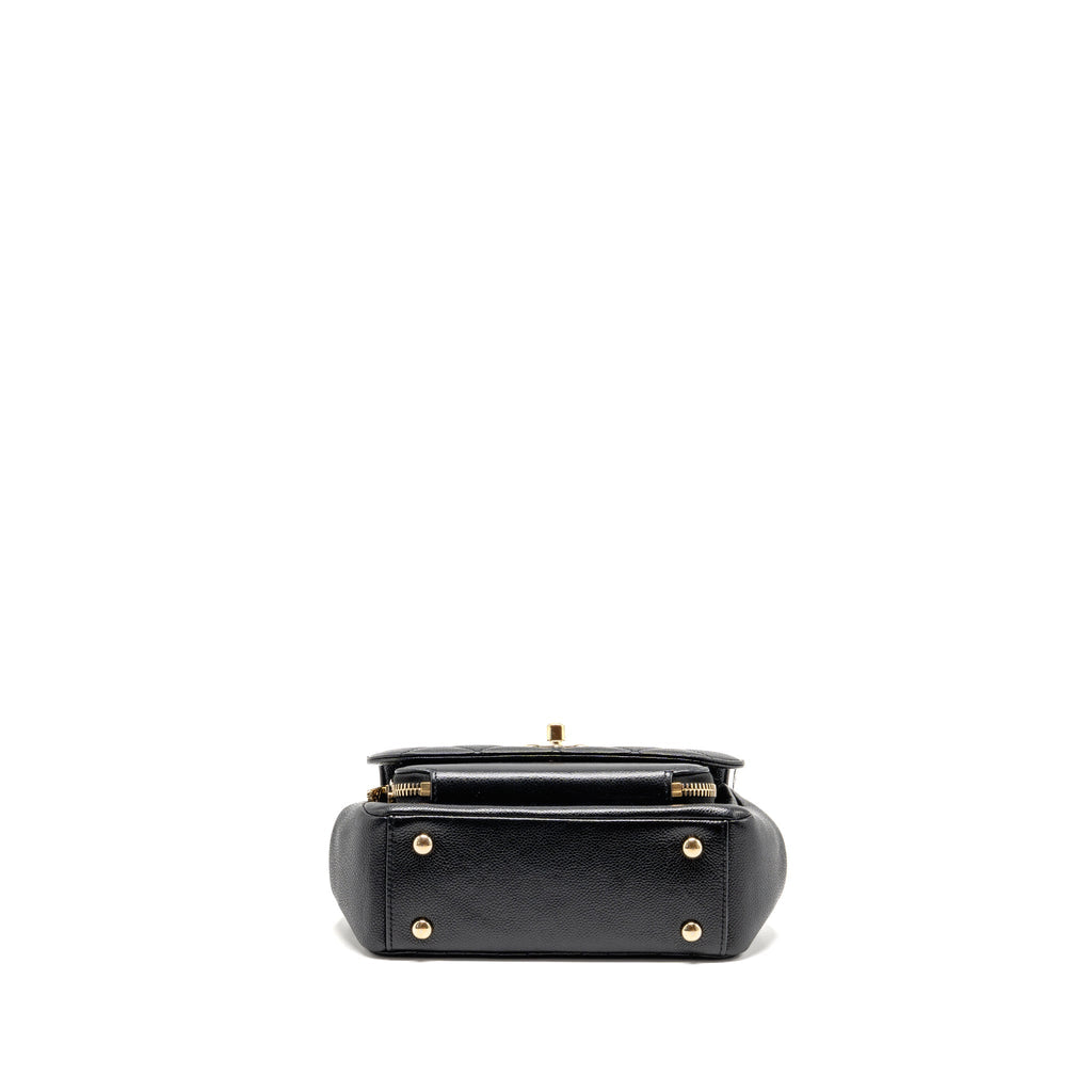 CHANEL SMALL BUSINESS AFFINITY CAVIAR BLACK LGHW