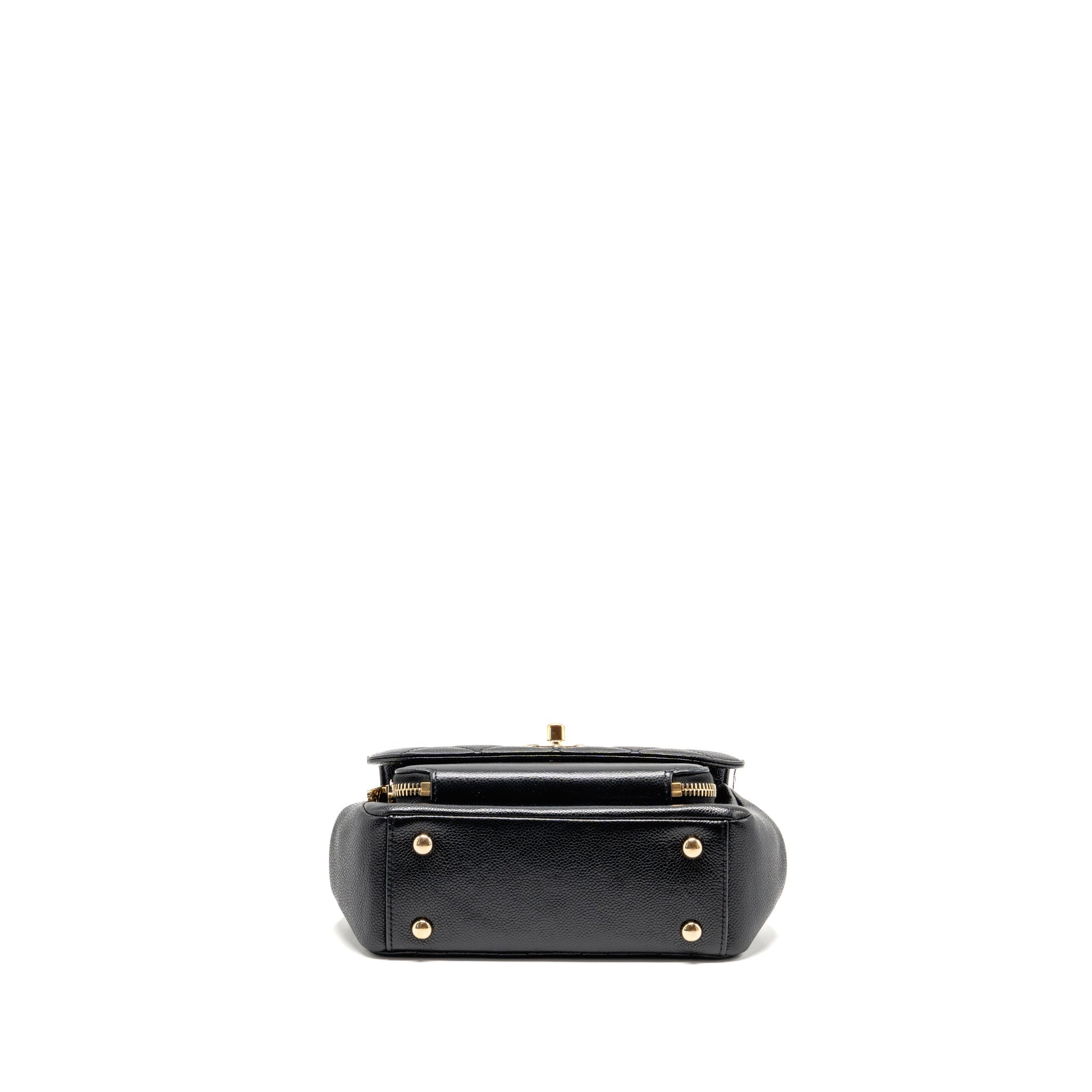 CHANEL SMALL BUSINESS AFFINITY CAVIAR BLACK LGHW