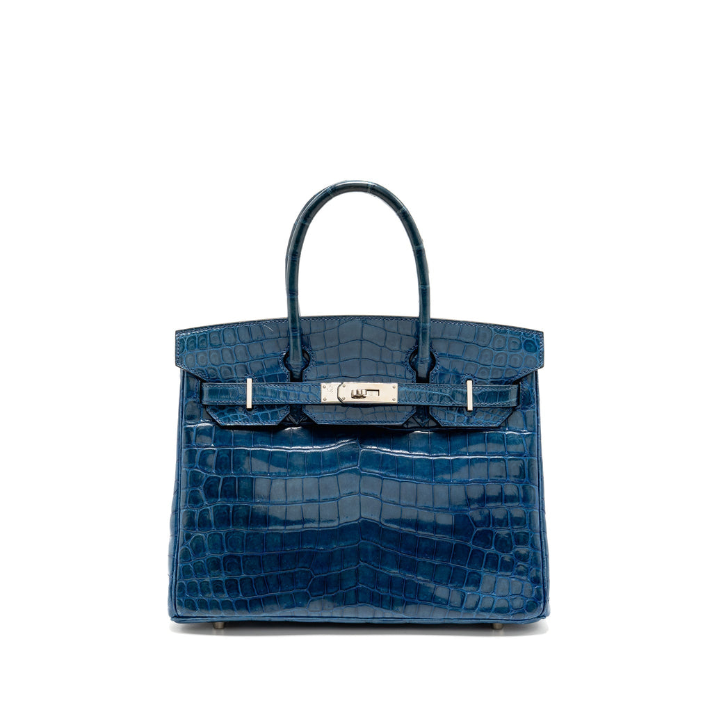 HERMES BIRKIN 30 SHINY CROCODILE NILOTICUS COLVERT SHW