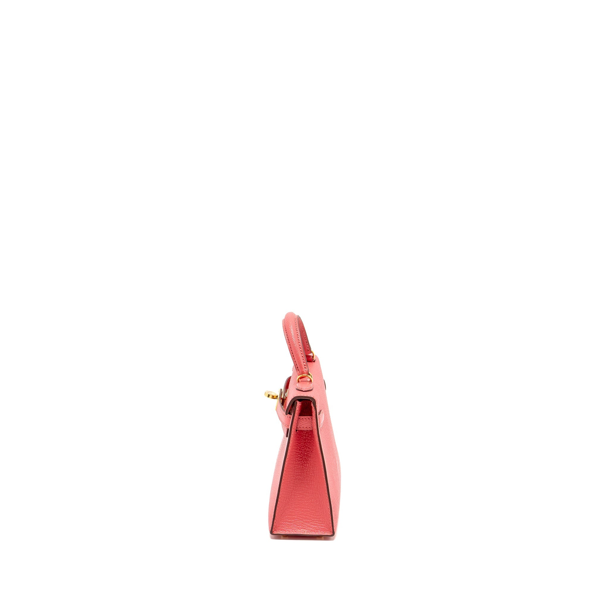 HERMES MINI KELLY II CHÈVRE MYSORE ROSE AZALEE GHW