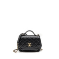 CHANEL SMALL BUSINESS AFFINITY CAVIAR BLACK LGHW